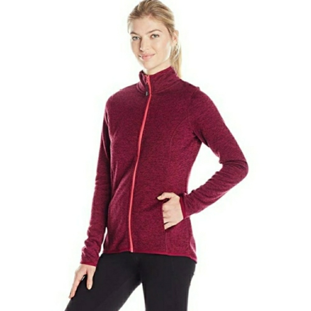 HEAD Stand Collar Full Neon Zip Knit Sweater